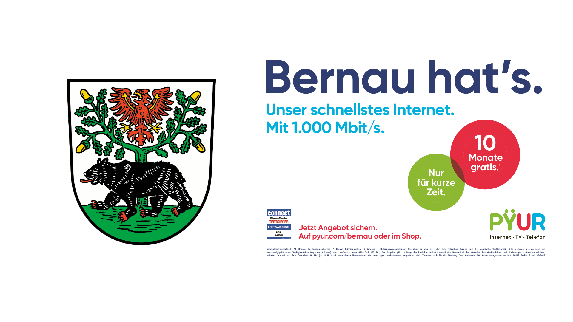 PŸUR bringt Gigabitgeschwindigkeit nach Bernau